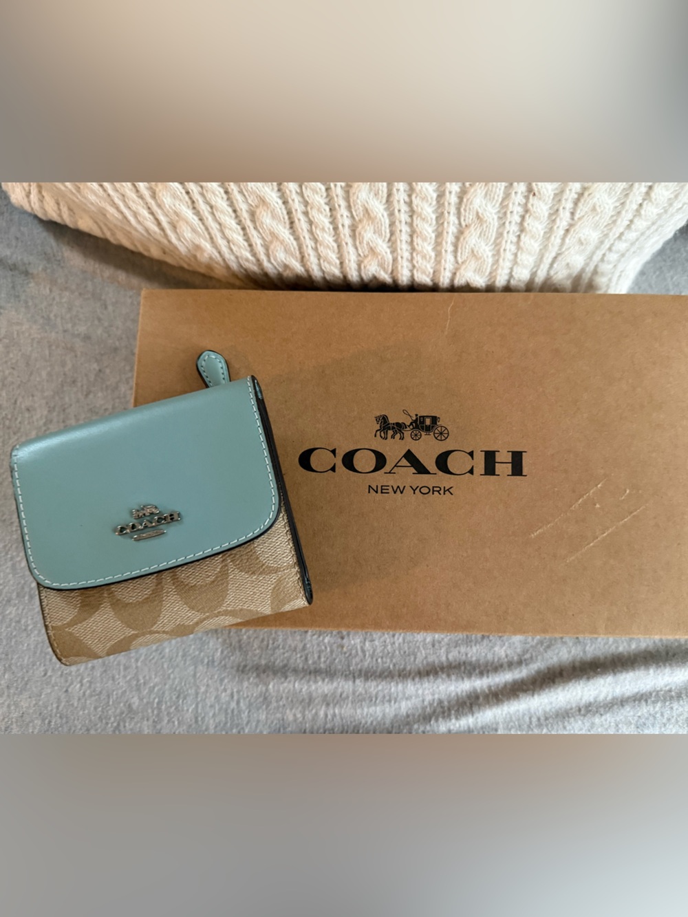 Coach Mila Small Flap Wallet In Signature Canvas - Picture 2 of 3